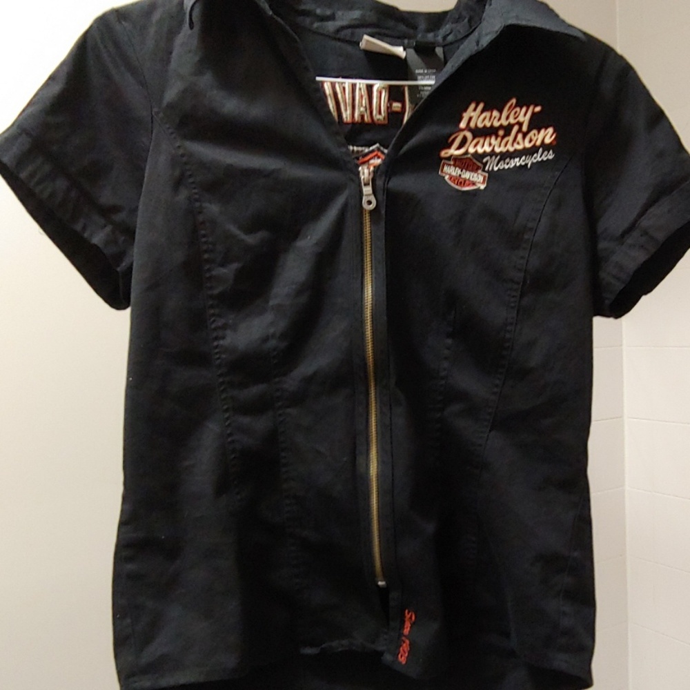Harley Davidson women's zip up shirt